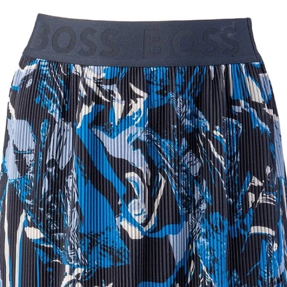 Boss Vapliso Elastic Waist Pleated Chiffon Midi Skirt Size 4 NWT